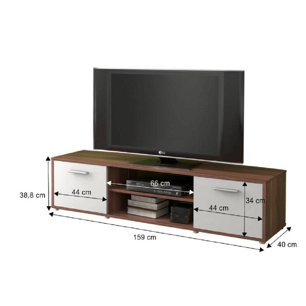 TV stolík, slivka/biela, ZUNO NEW 01