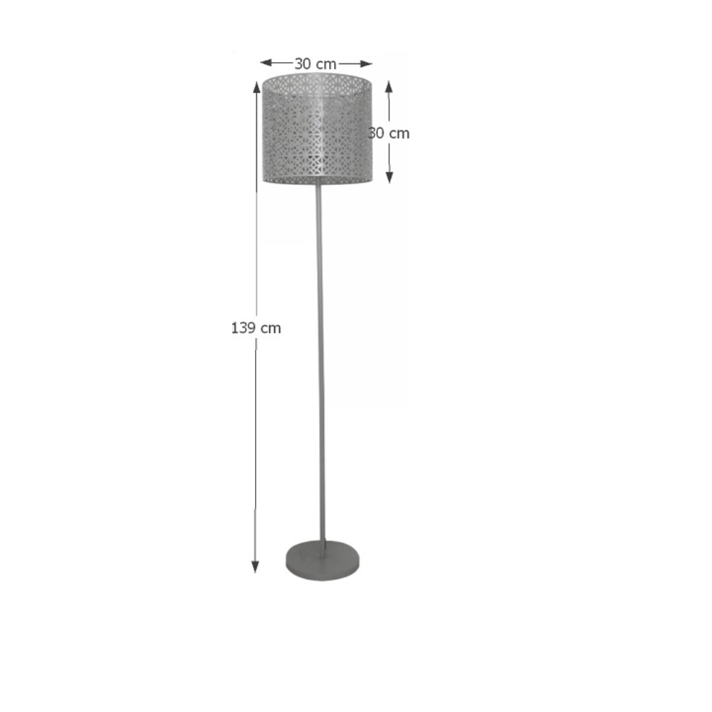 Stojacia lampa, sivá, JADE TYP 9 8095-32