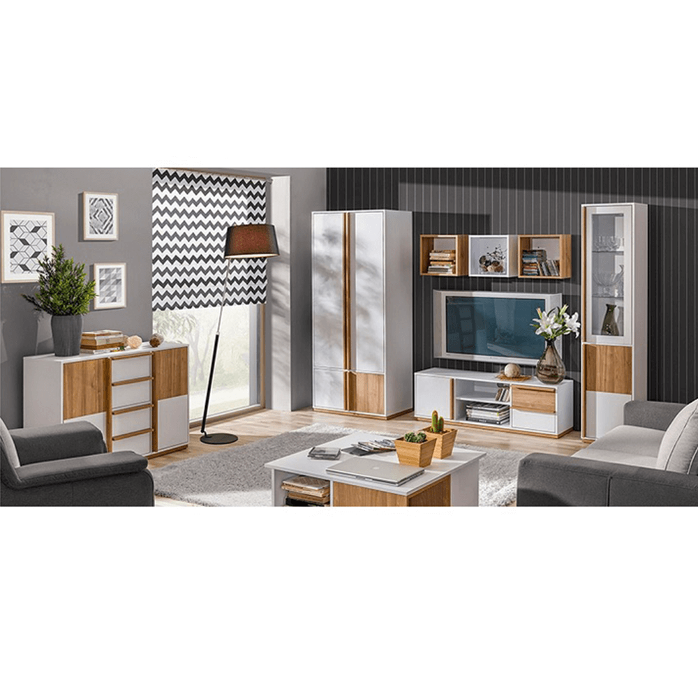 Skriňa, orech select/biela, KNOX E2
