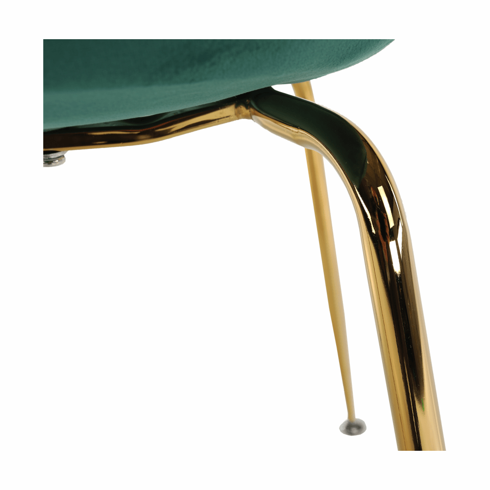 Stolička, látka Velvet zelená/gold chróm-zlatá, PORTIA