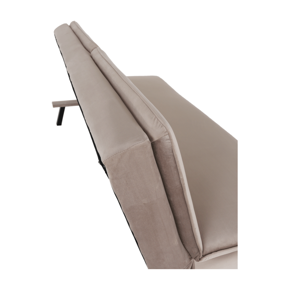 Rozkladacia pohovka, sivohnedá Taupe Velvet látka, BUFALA