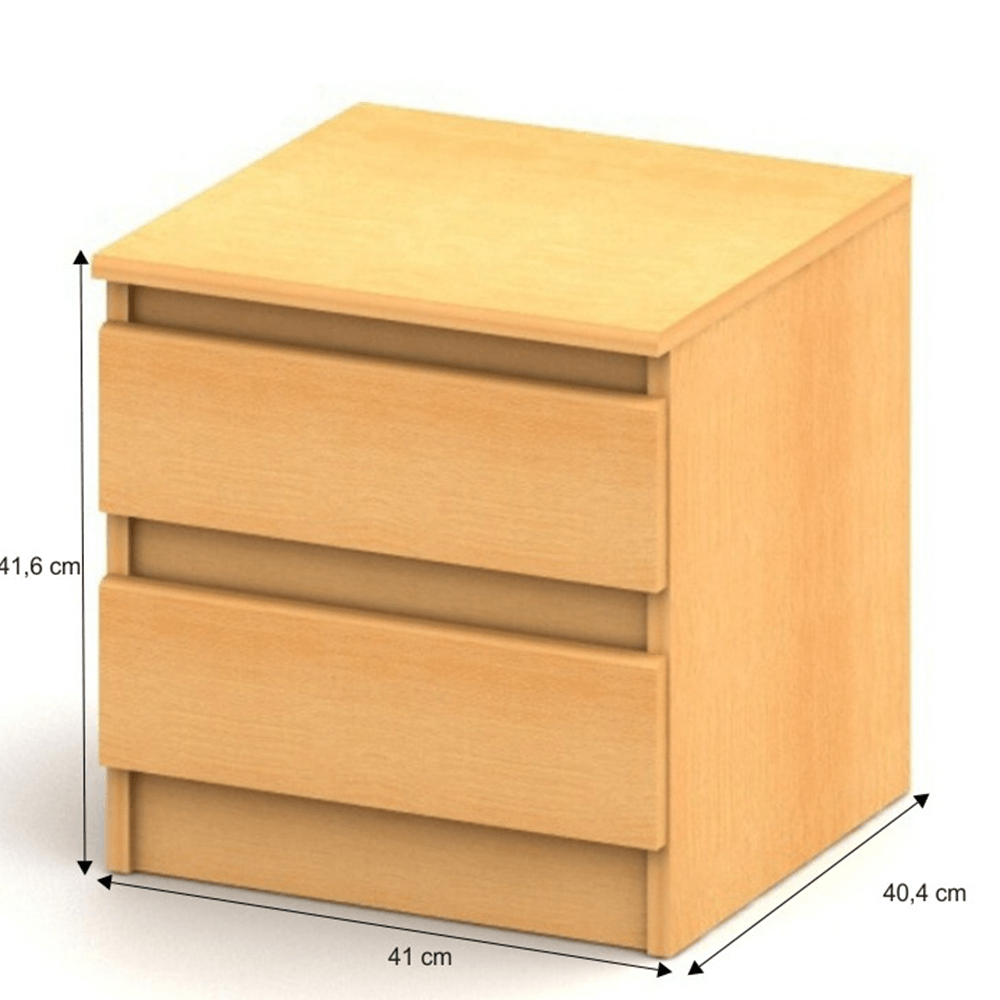 2 šuplíkový nočný stolík,  buk, HANY NEW 002