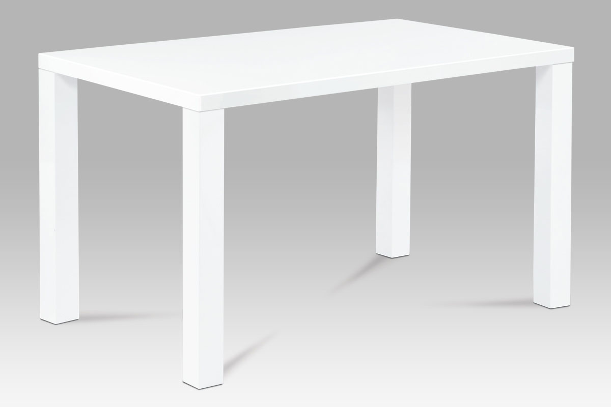 Autronic AT-3006 WT jedálenský stôl 120x80x76cm, vysoký lesk biely